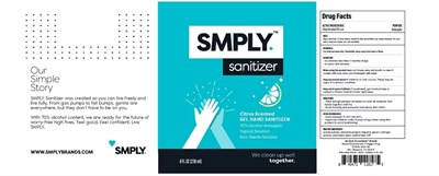 Smply Aloe Hand Sanitizer (Smply 2 Aloe 8oz)
